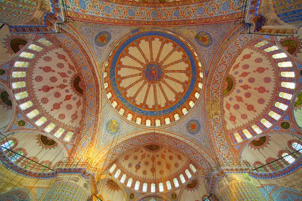 Inside the islamic Blue mosque in Istanbul, Turkey