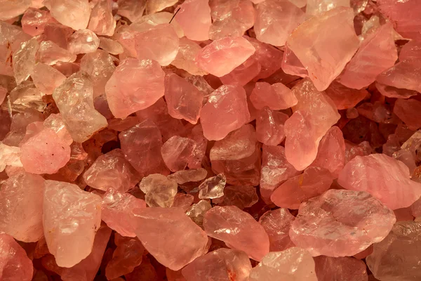 Pink quartz minerals