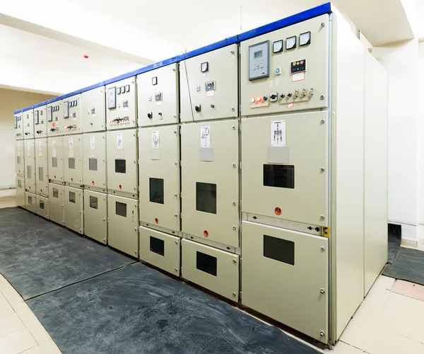 Substation in a power plant.