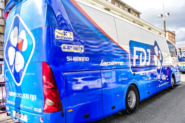 the bus of the fdj cycling team