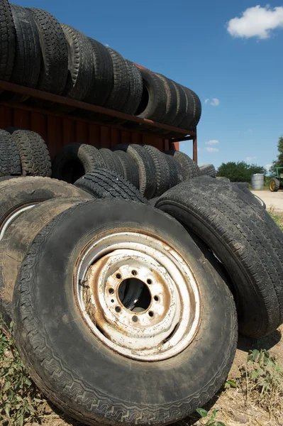 Used tires, Christoval, West Texas, US