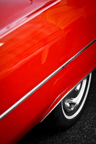 Vintage red car detail