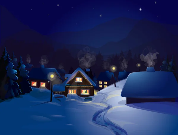 Vector of winter landscape. Merry Christmas!