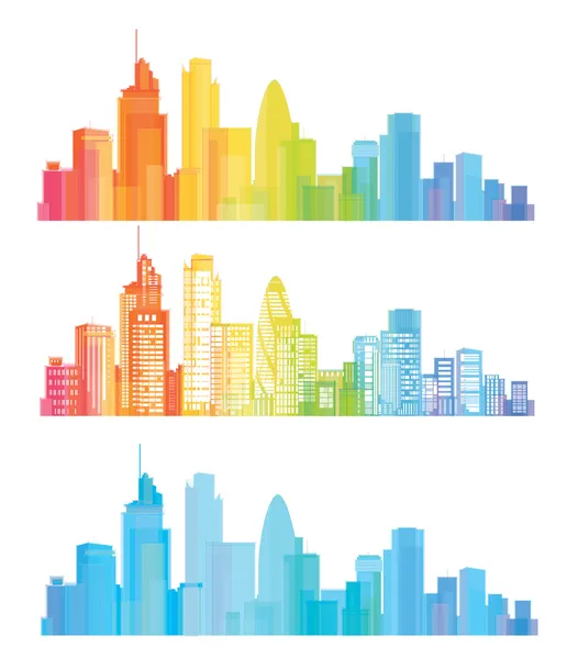 Vector of colorful London skyline