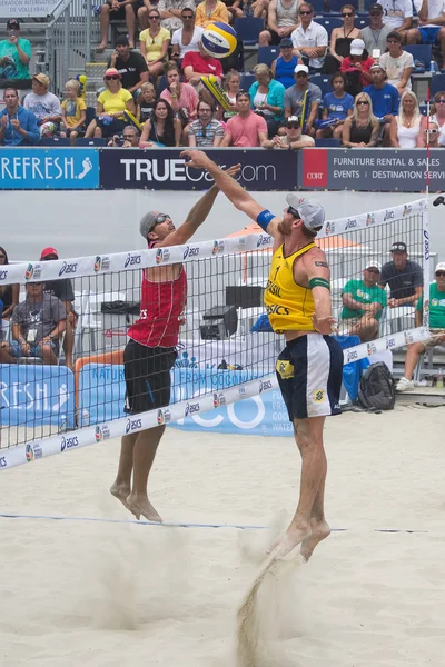 Athletes in the ASICS World Series of Beach Volleyball 2013