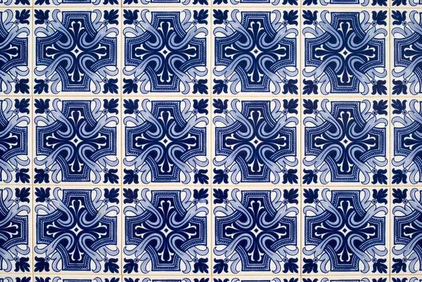 Detail of azulejos, traditional portuguese tiles