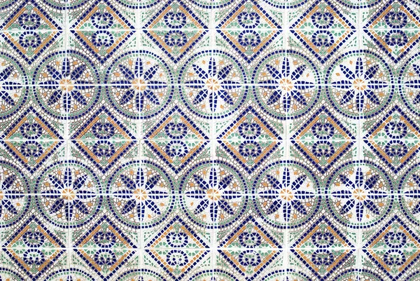 Portuguese azulejos, old tiled background