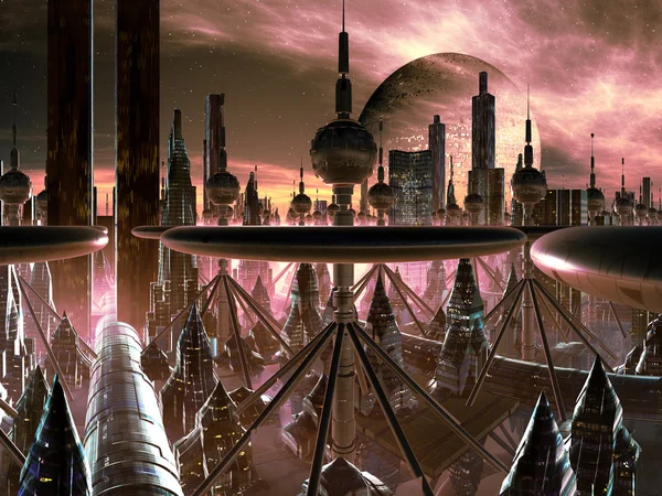 Futuristic Metropolis on Distant World
