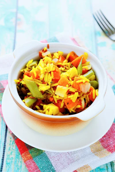 Rice side dish with vegetable mix