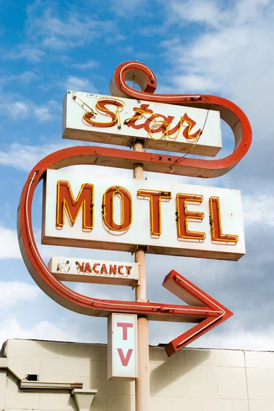 Small town neon motel sign