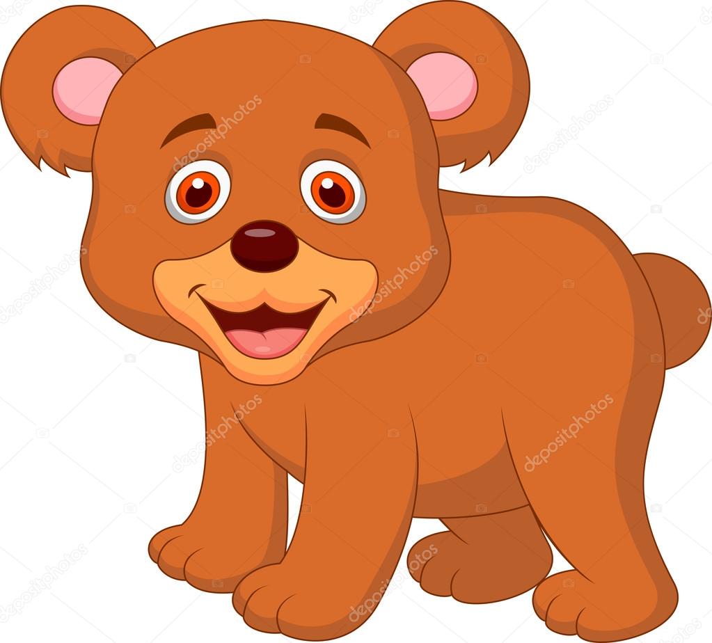 Caricatura lindo bebé oso — Vector de stock © tigatelu #23939269