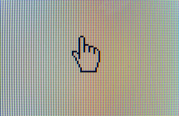 Hand cursor on real pixels