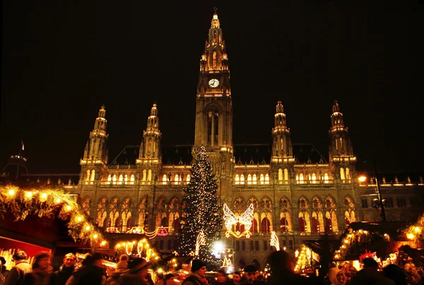 Christmas marketplace near City hall, Vienna