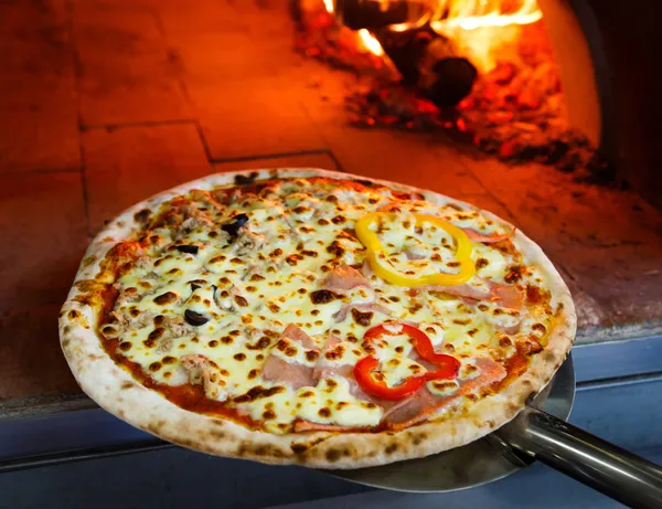 Firewood oven pizza