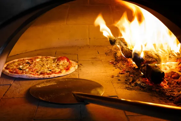 Firewood oven pizza