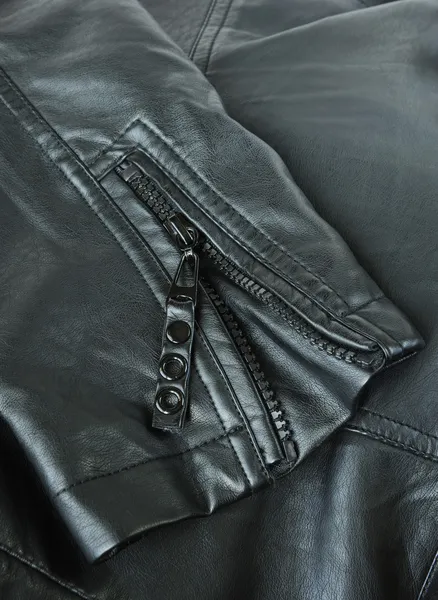 Sleeve of a leather jacket