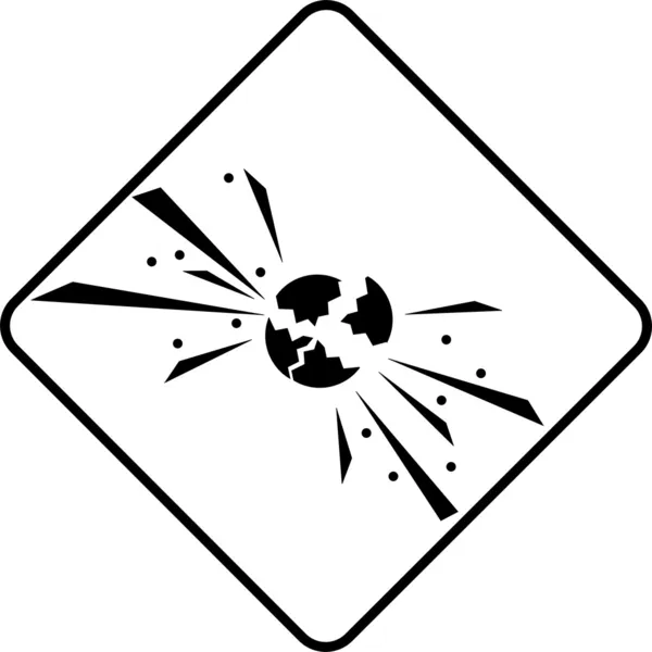 Warning symbol explosion