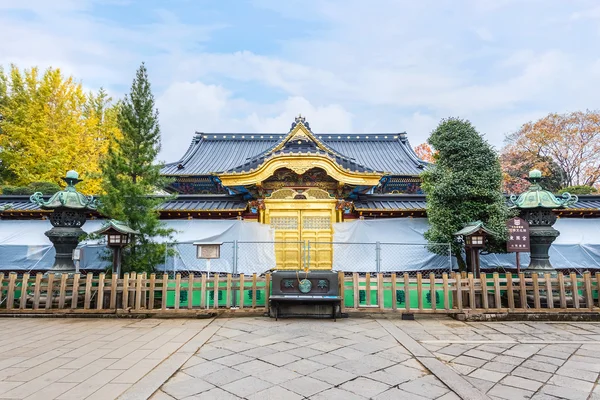 Toshogu Shrine under maintainance at Ueno Park in Tokyo