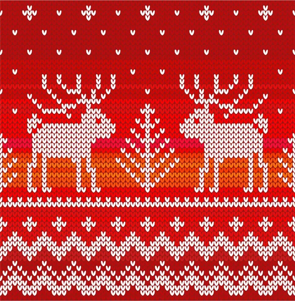 Red sweater with deer, seamless pattern