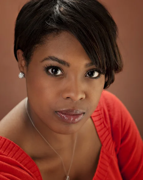 Head shot of young black woman