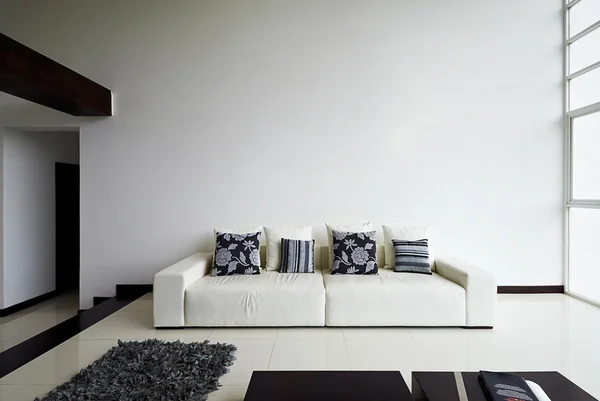 Interior design series: Modern living room with big empty white