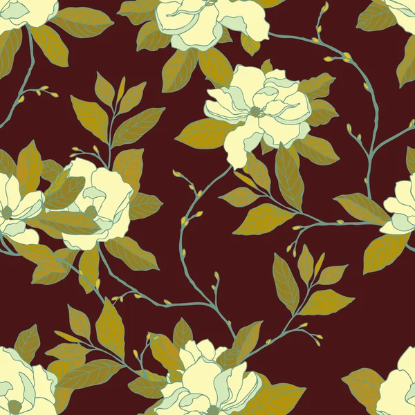Elegance Seamless pattern with flowers carnations,