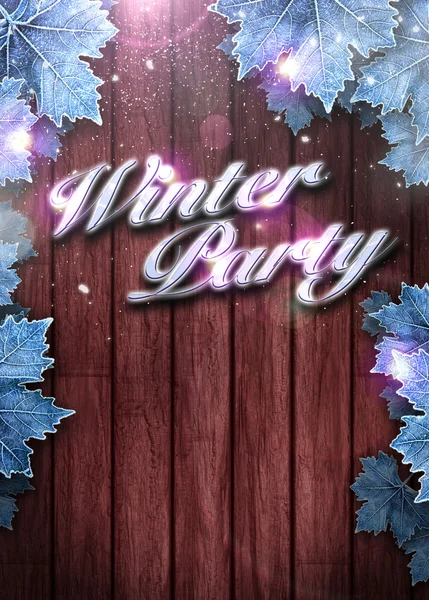 Winter party invitation background