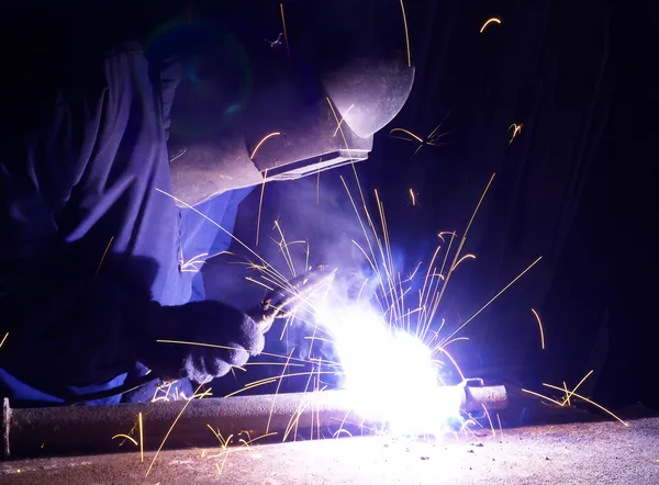 Welding and bright sparks