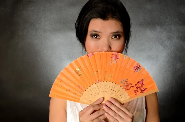 Chinese lady with fan