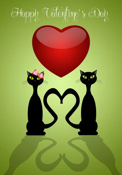 Two cats in love