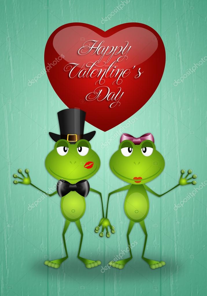 Two frogs in love — Stock Photo © sognolucido 39376661
