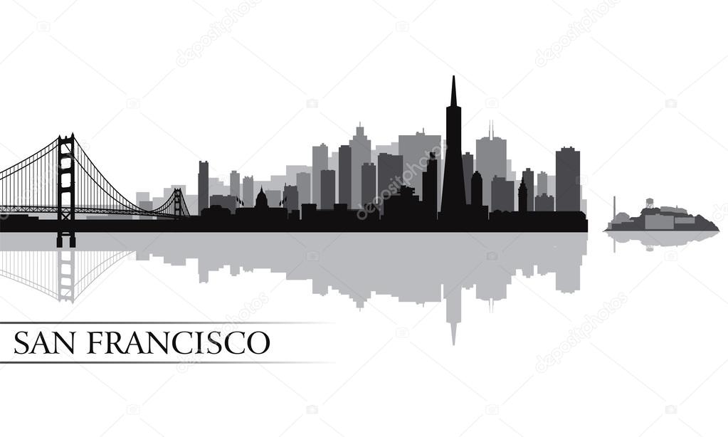 San Francisco Skyline City Skyline Silhouette Skyline Silhouette City Silhouette