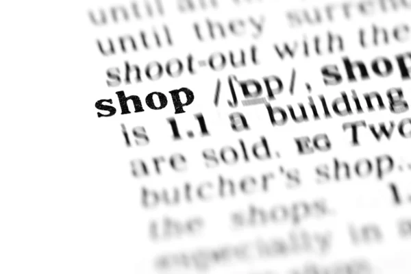 Shop word dictionary