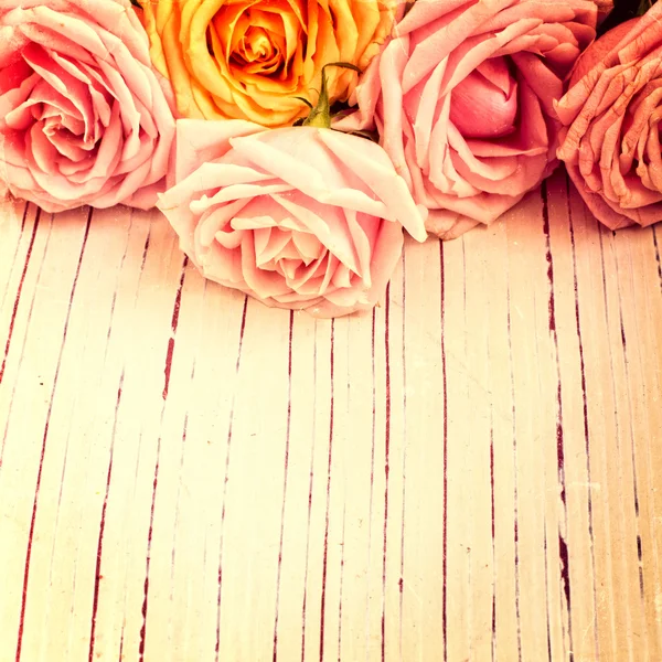 Vintage retro background with roses