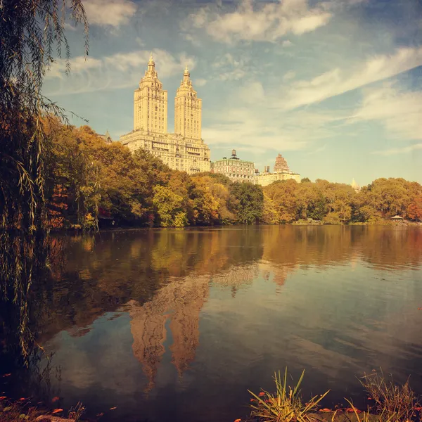 Retro style image of Central park
