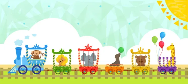 Circus Train With Background