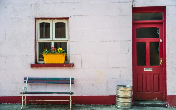 Traditional Irish pub and beer keg