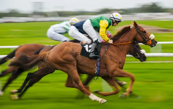 Horse racing motion blur