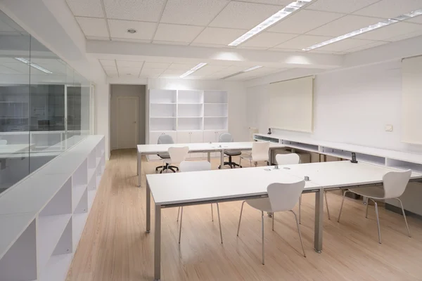 Modern office with white furniture