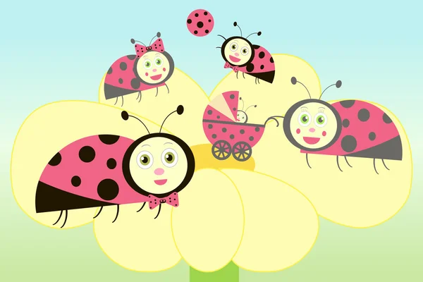 ladybird family illustration 图库矢量图片 08 marina rodkina