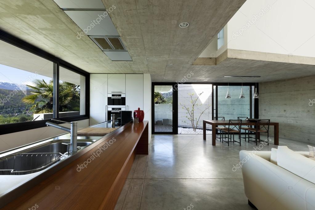 Interieur modern huis, keuken en eetkamer — stockfoto © zveiger ...