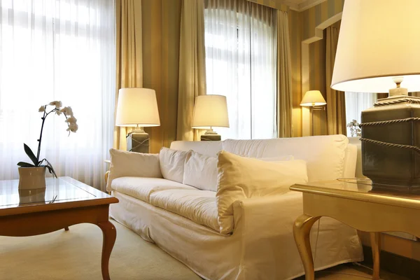 Interior luxury apartment, comfortable suite, lounge