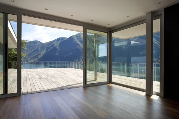 Beautiful penthouse with big window and mountain view