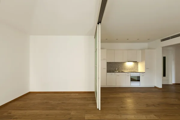 House with wooden floor, kitchen