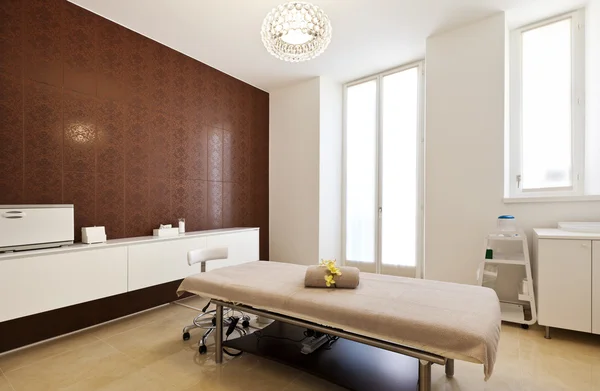 Massage room in a spa salon
