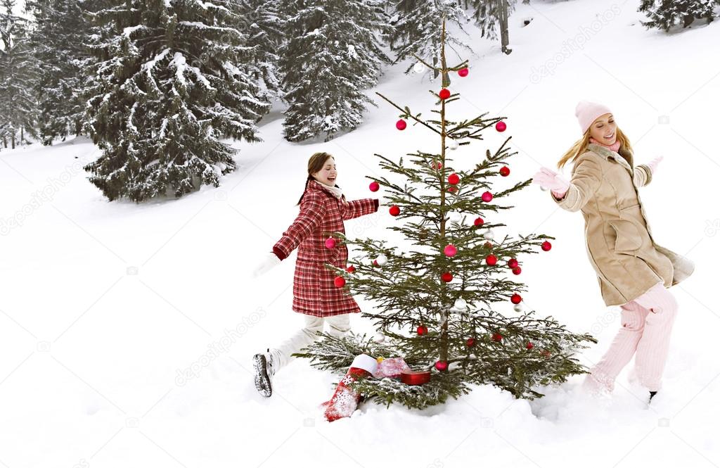 girls running around christmas tree stock photo 169 mjth girls running around christmas tree stock photo 169 mjth