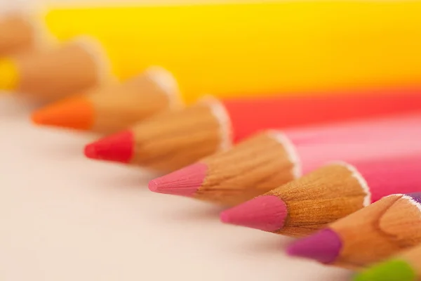 Bunch of colorful school art pencils