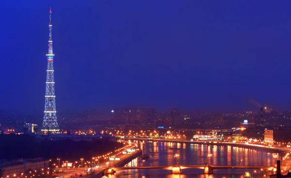 TV Tower with night illumination.