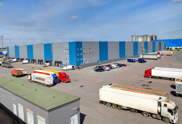 Logistics facility, storage building, loading docks