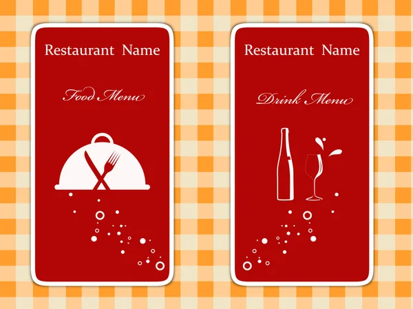 Food & drink menu card